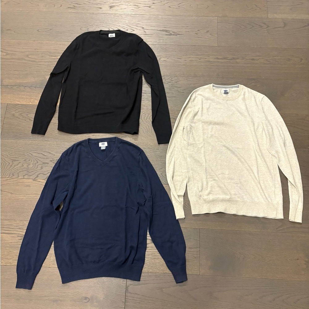 Old navy men’s sweaters sz small retail $69 plus tax each EUC